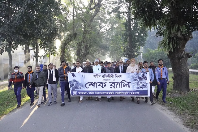 বাকৃবিতে শহীদ বুদ্ধিজীবী দিবস-২০২৫ এ সর্বস্তরের মানুষের শ্রদ্ধা