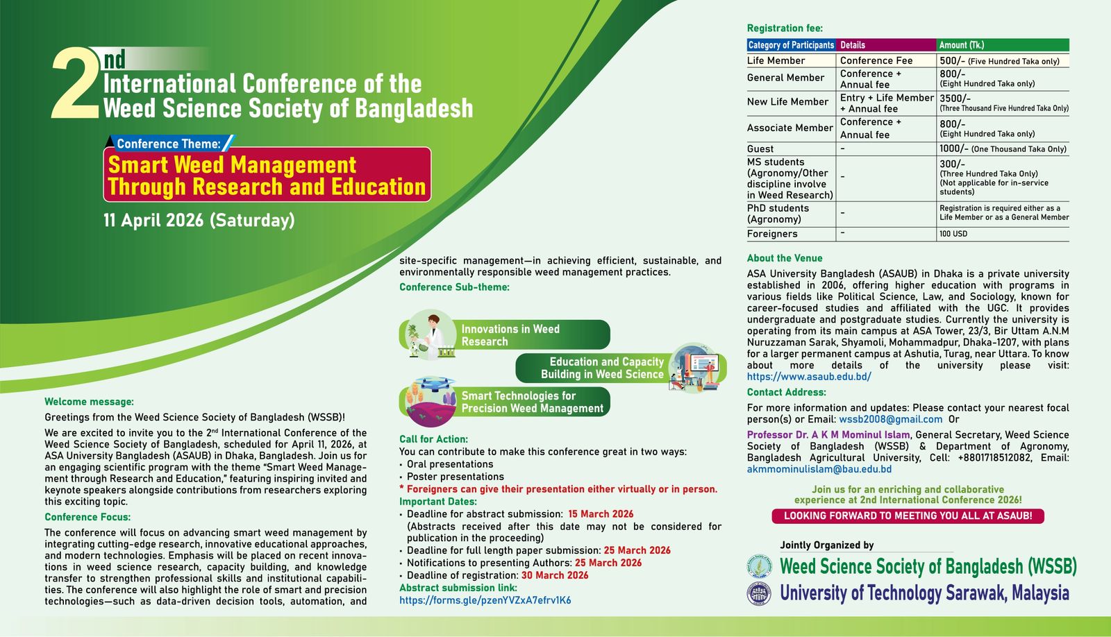 2nd International Conference of the Weed Science Society of Bangladesh